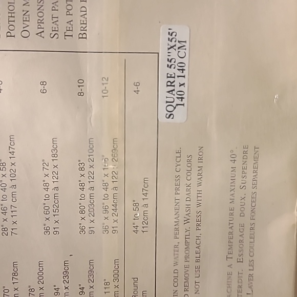 Fnapp tablecloth.  100% cotton - Picture 2 of 3